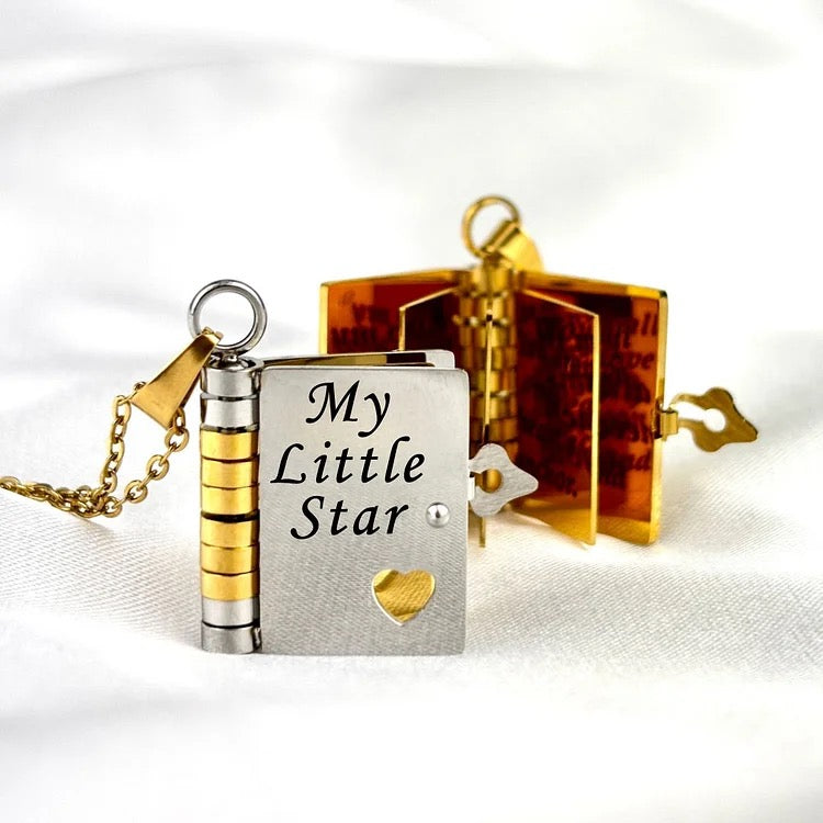 To My Little Star Story Book Necklace