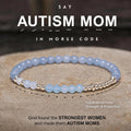 autism mom aquamarine morse code bracelet