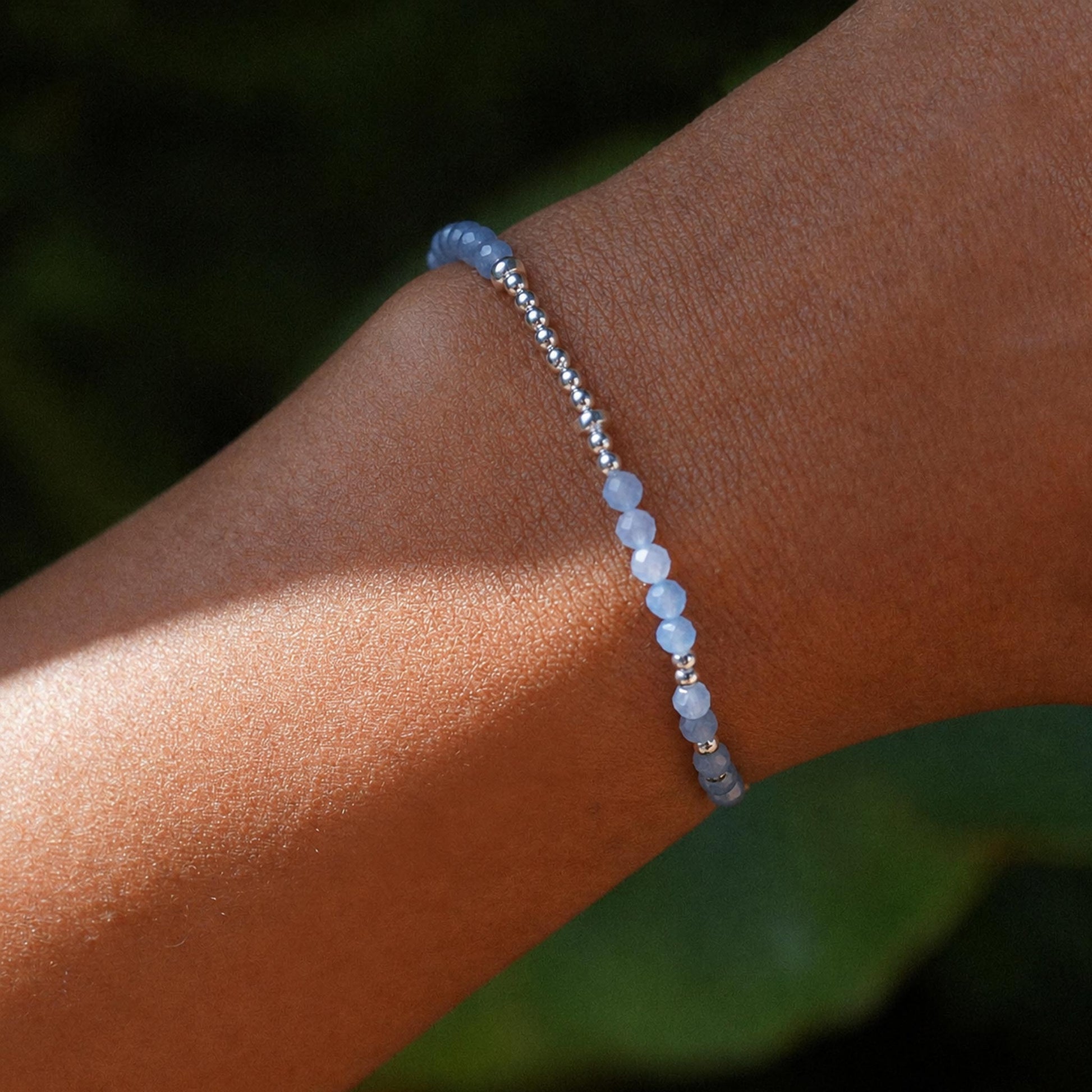 aquamarine morse code bracelet for autism moms