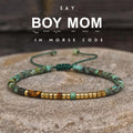 boy mom morse code bracelet