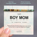 morse code bracelet with boy mom message