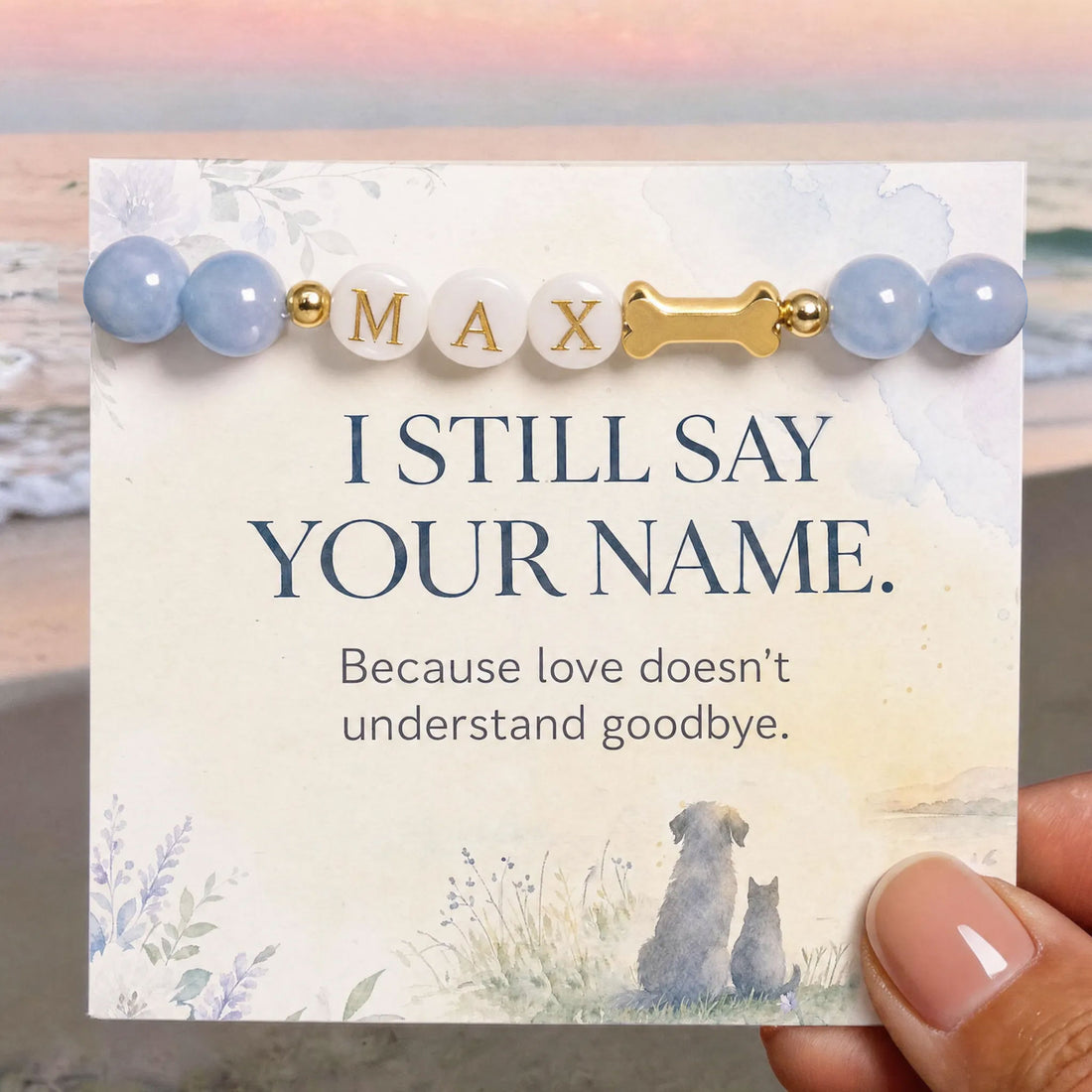 custom pet name crystal bracelet