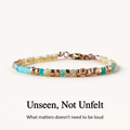 gemstone strong as fuck morse code bracelet