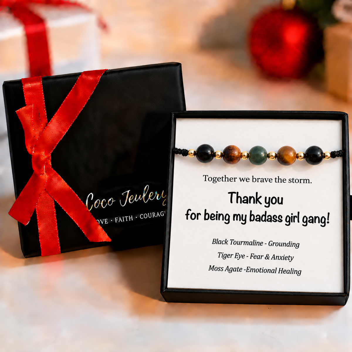 girl gang friendship gift, crystal bracelet for best friend, gift-ready