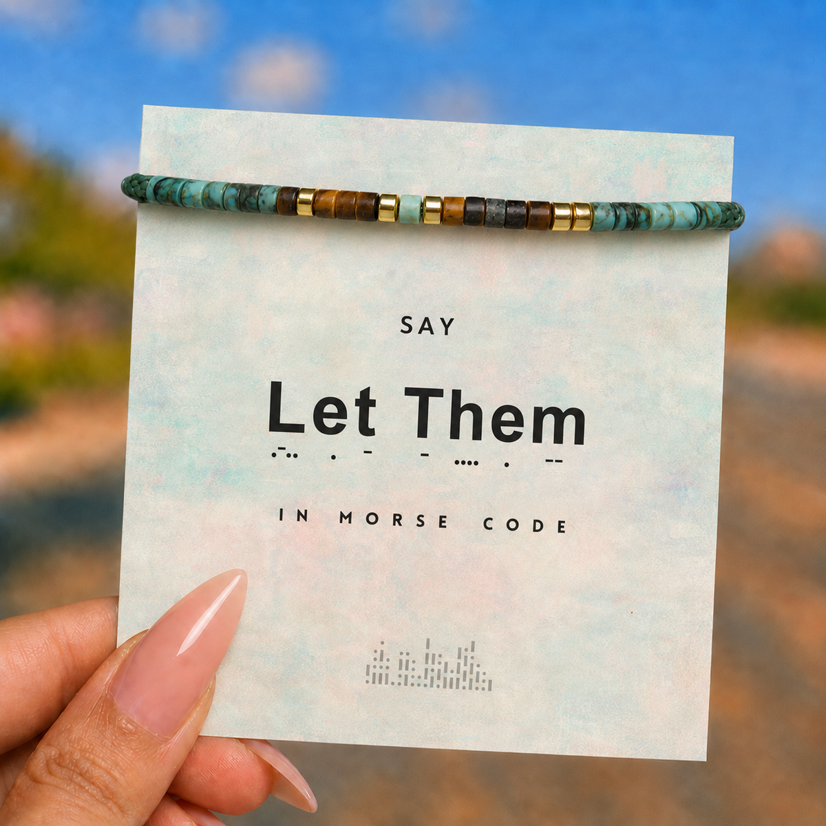 hidden message bracelet, healing morse code message