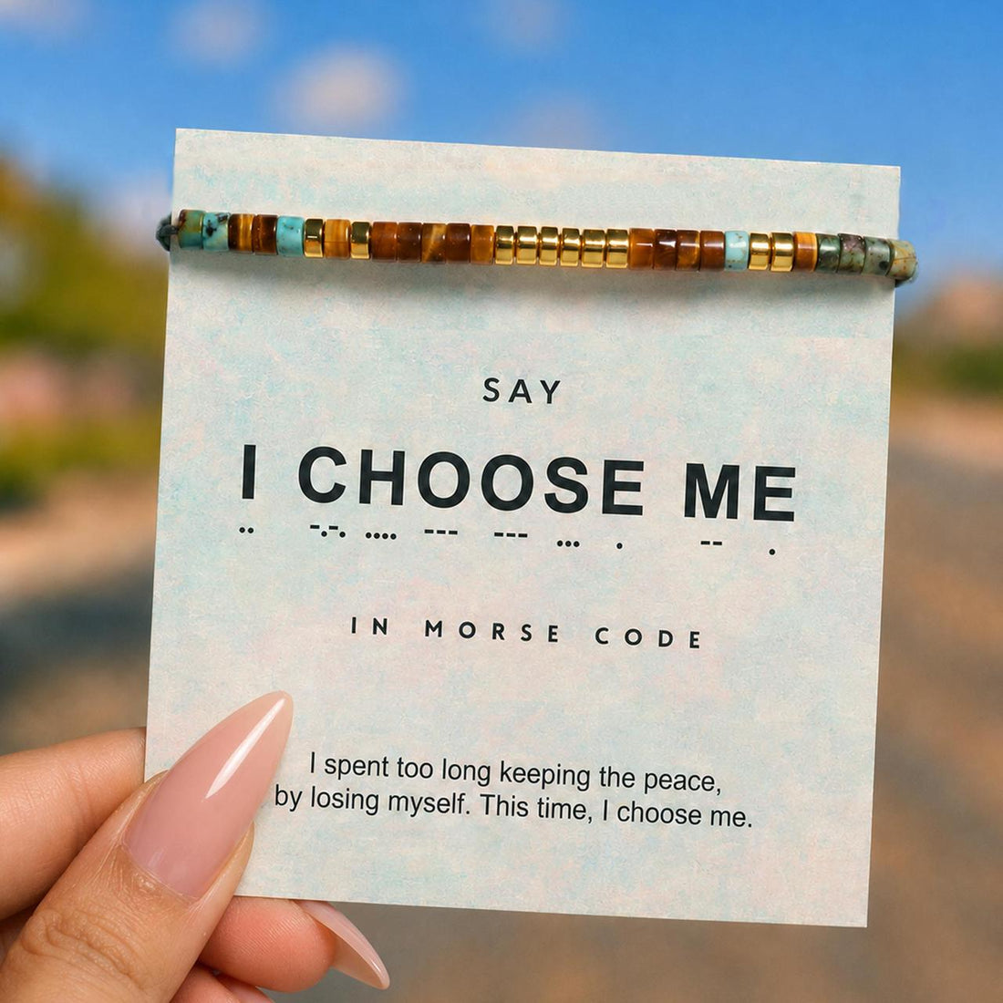 i choose me morse code bracelet, morse code jewelry