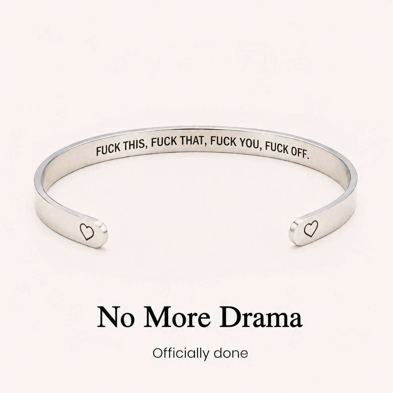 the officially done mantra cuff bracelet