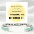 this too shall pass color cuff silver bracelet