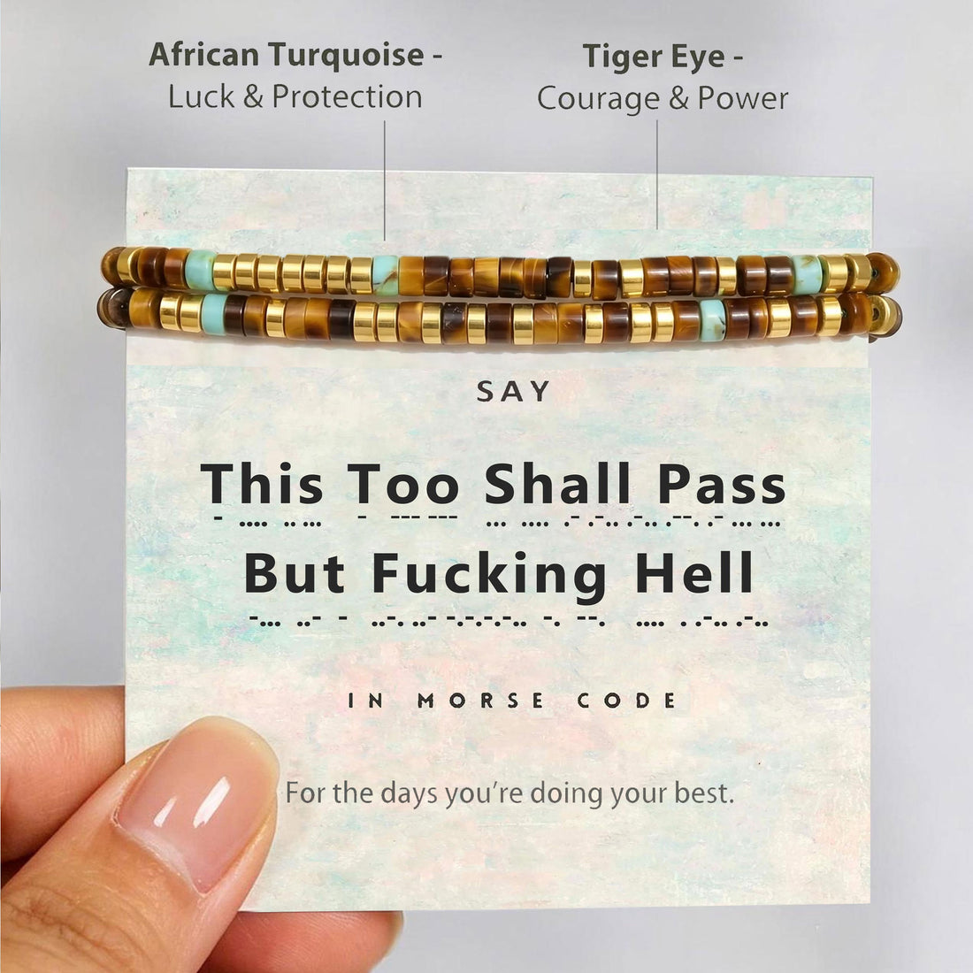 This Too Shall Pass Morse Code Bracelet