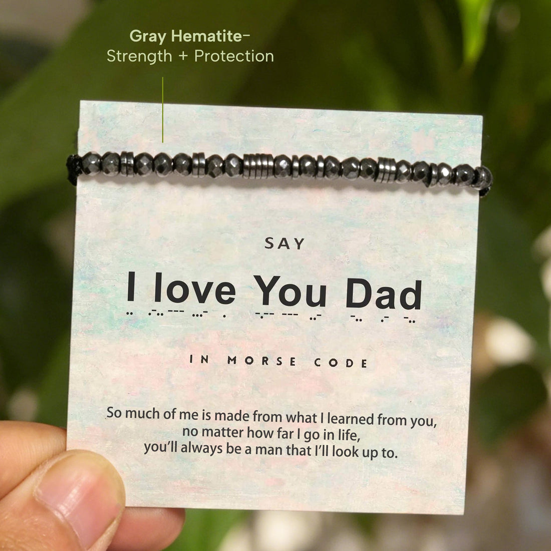 'I Love You Dad' Morse Code Bracelet