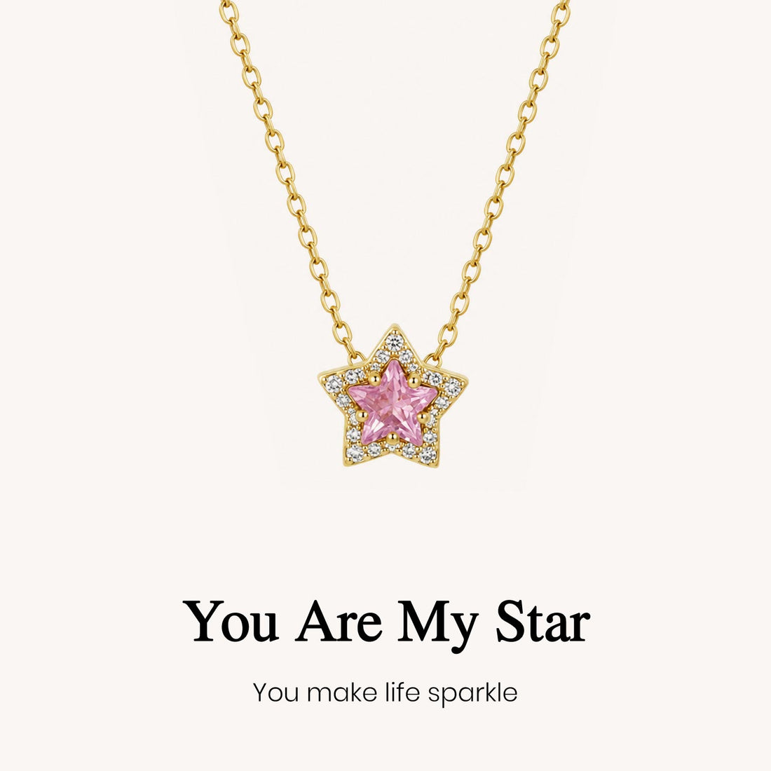 custom sparkle star birthstone necklace, personalized birthstone jewelry