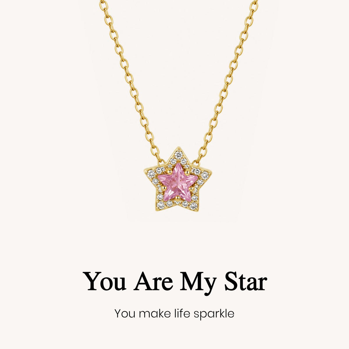 custom sparkle star birthstone necklace, personalized birthstone jewelry