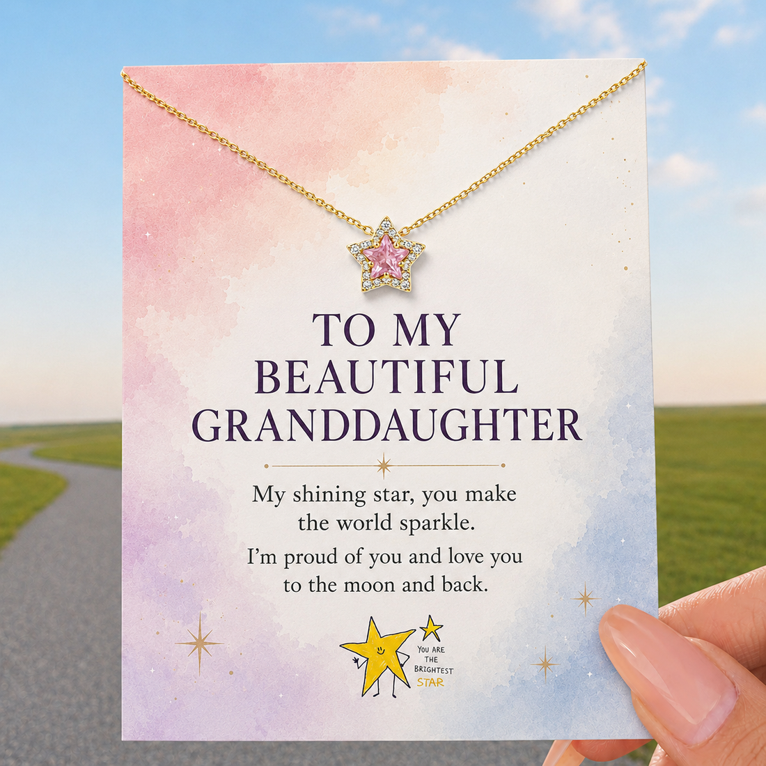 custom sparkle star birthstone necklace, personalized birthstone jewelry