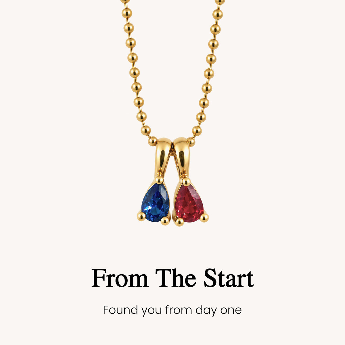 day one custom 2-5 birthstone necklace, multiple birthstone jewelry