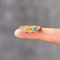custom birthstone ring with up to five birthstones