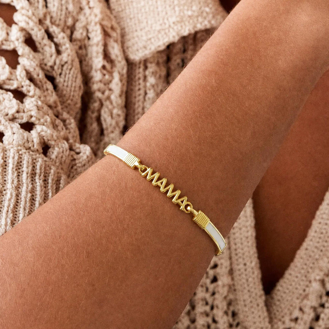 you got this enamel mama bangle