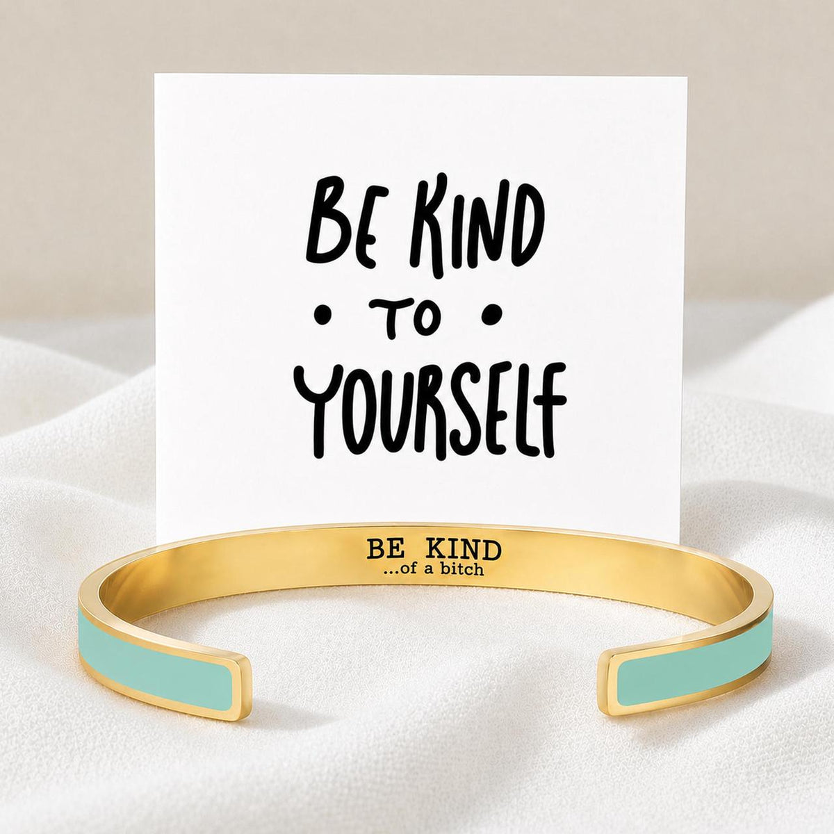 be kind of a bitch engraved cuff bracelet