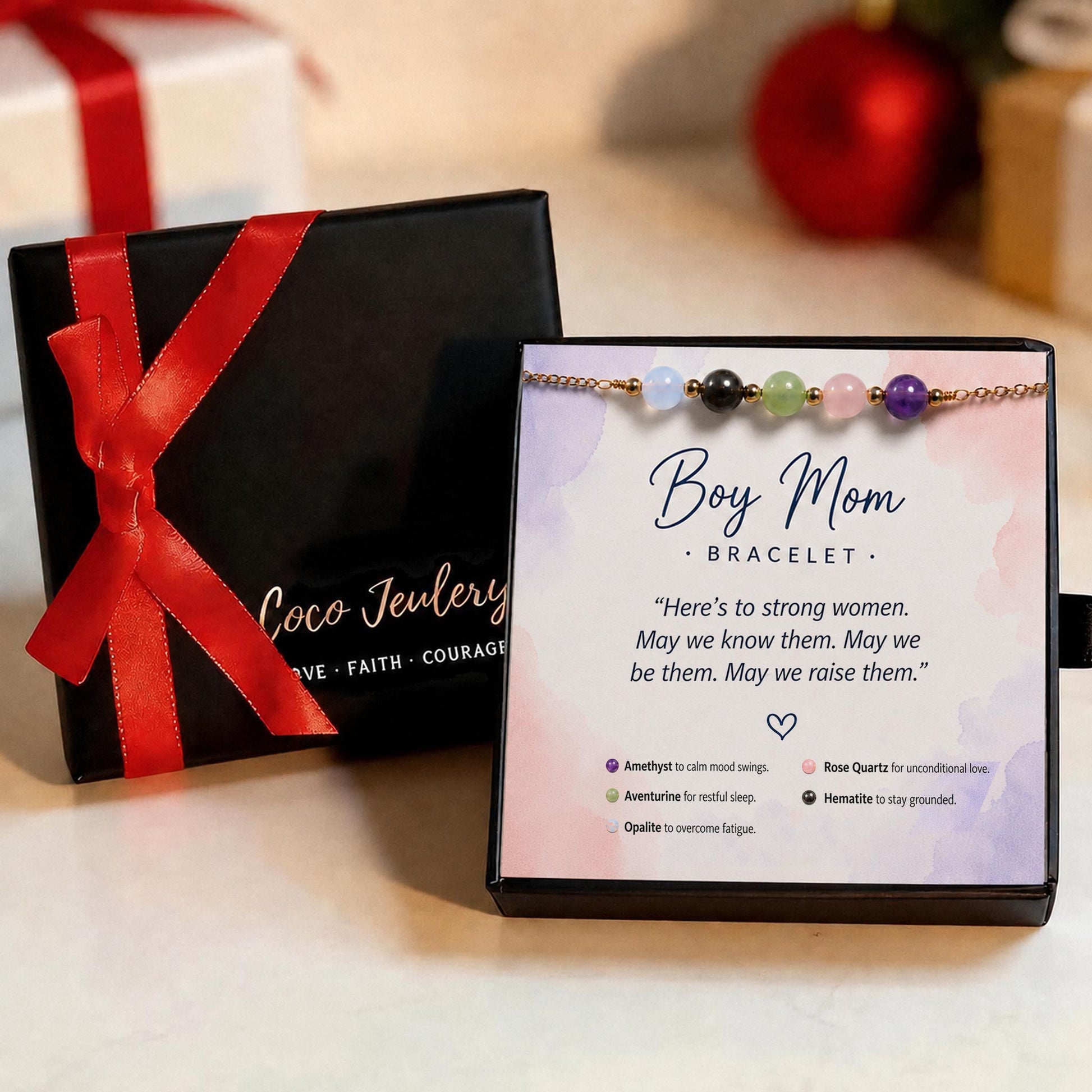 gift for boy mom bracelet