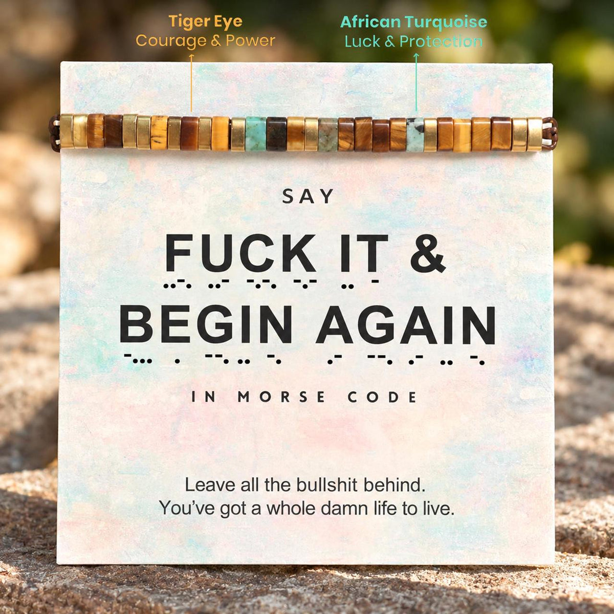 begin again reminder bracelet, new chapter affirmation jewelry