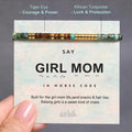 morse code bracelet with girl mom message