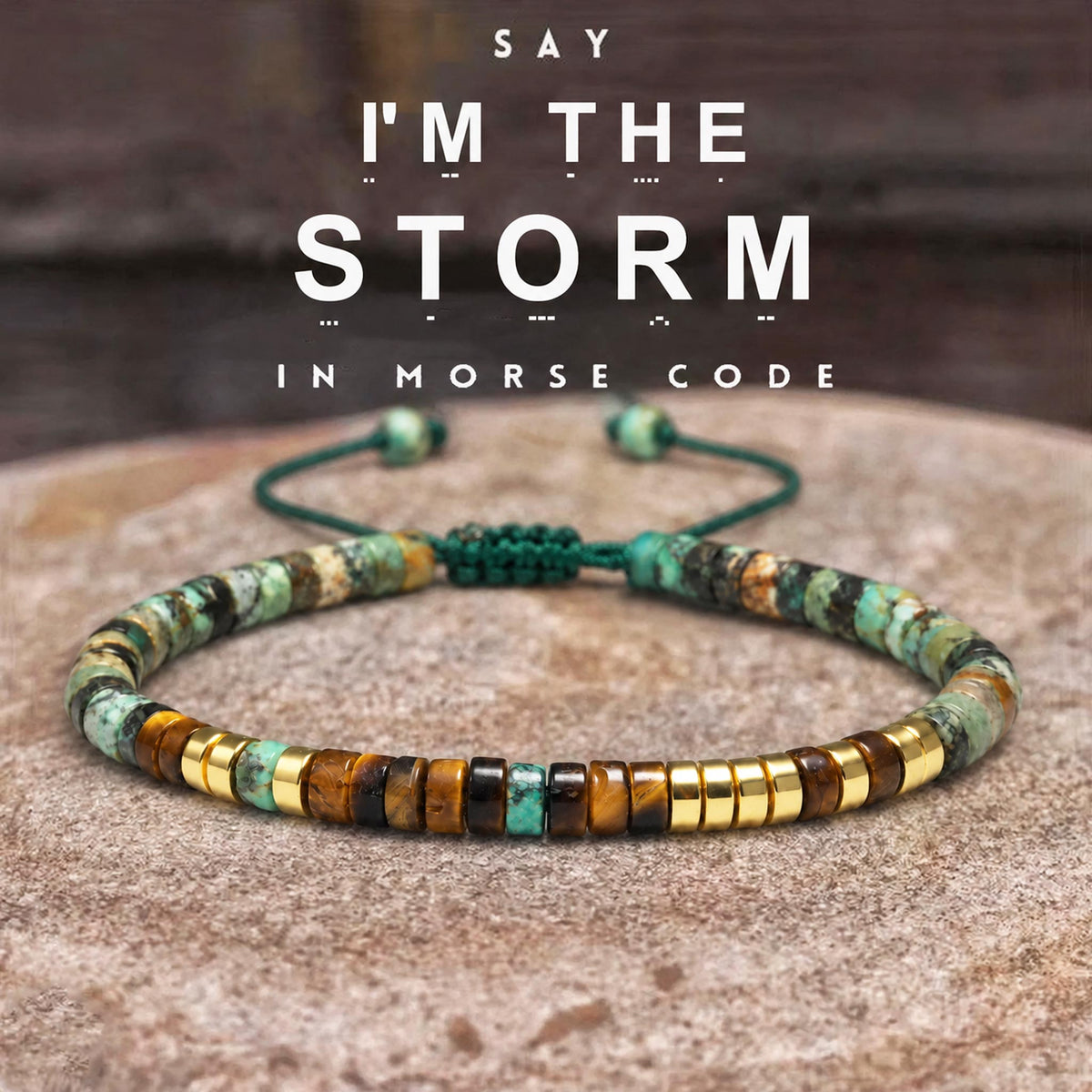 im the storm morse code bracelet