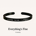 It's Fine Mantra Cuff message Bracelet