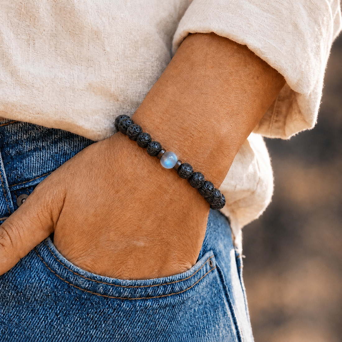 Natural Gemstone Strength Bracelet