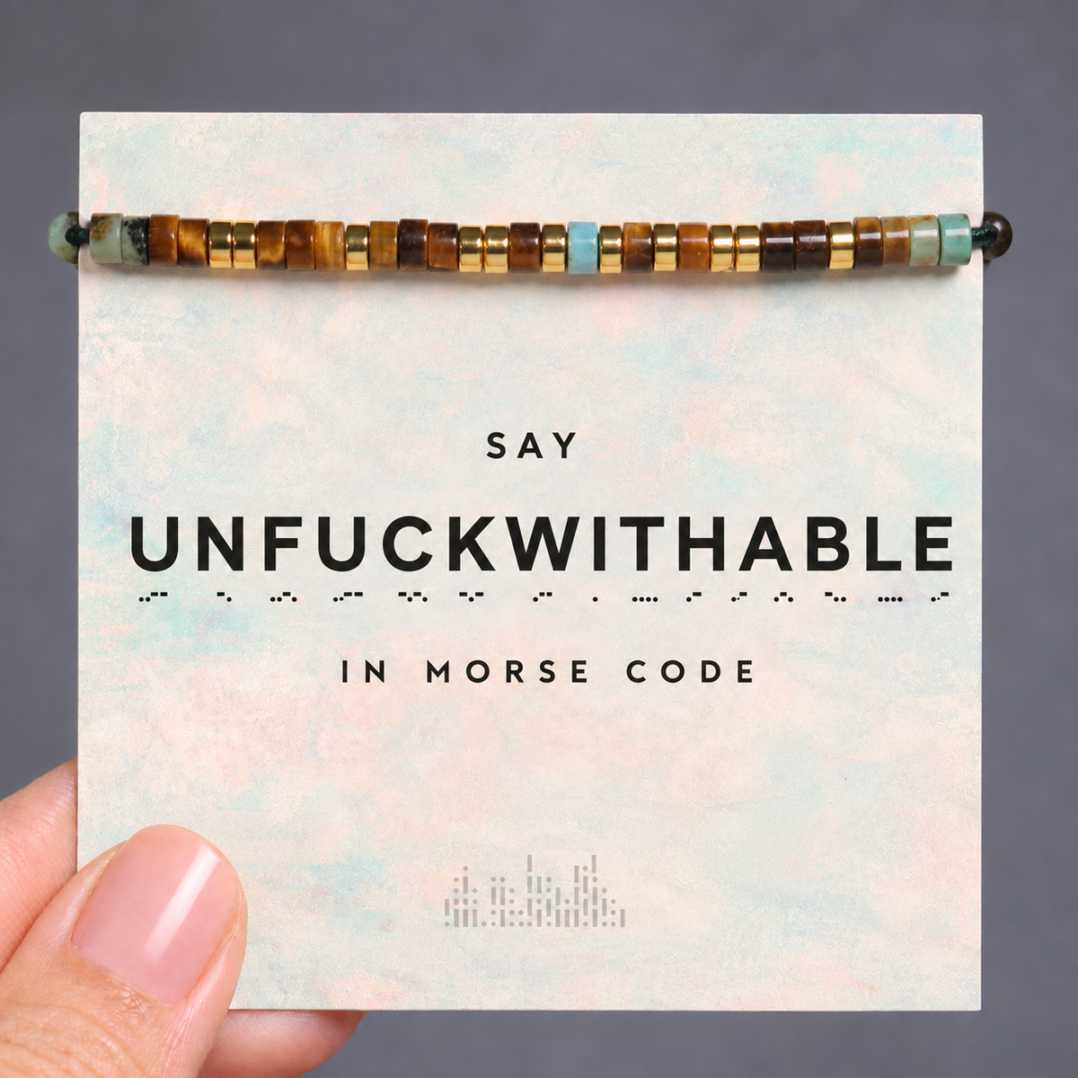 hidden message morse code bracelet