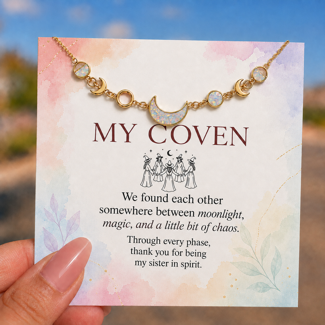 my coven moon phase necklace