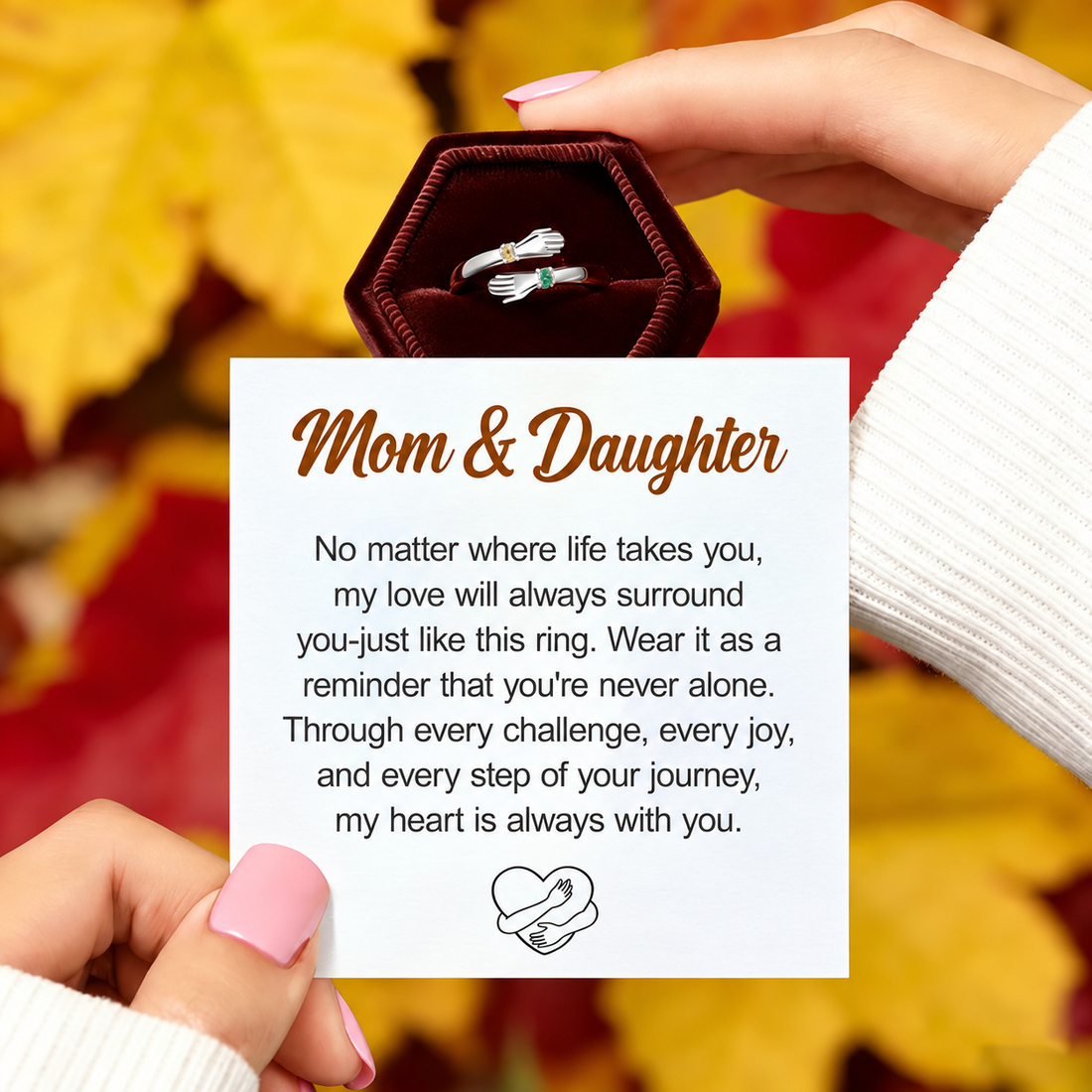 Always with You Adjustable Hug Birthstone Ring