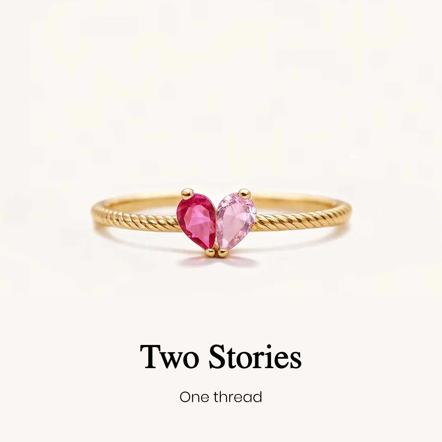 custom heart birthstone ring