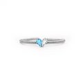 adjustable heart birthstone ring