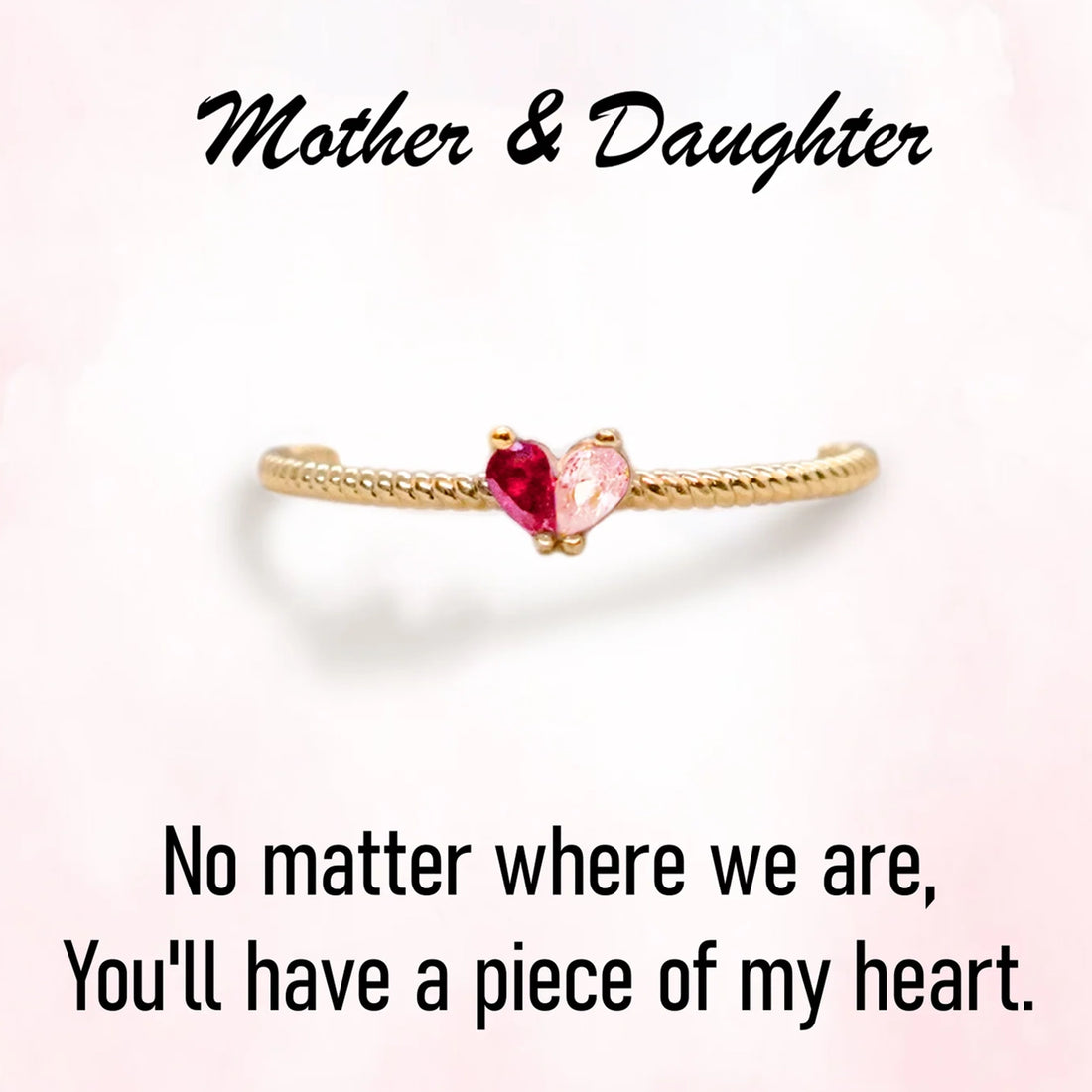 custom heart birthstone ring