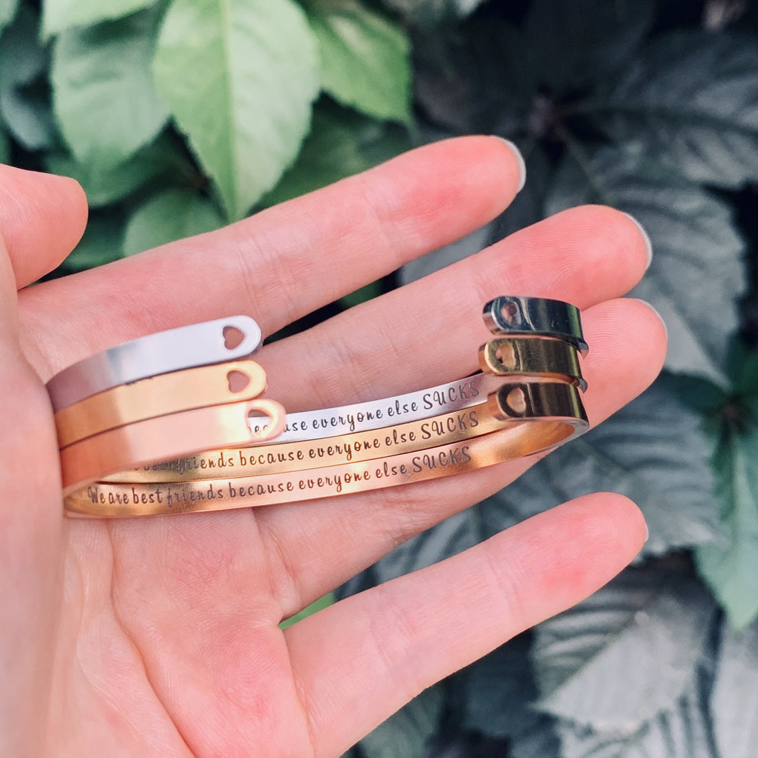 Clearance sale 13.99 Friendship Quote Heart Bangle